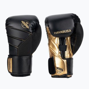 Hayabusa T3 negru/aur mănuși de box negru/auriu