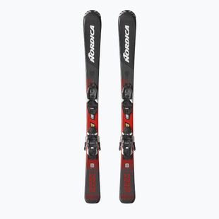 Schiuri de coborâre pentru copii + legături Nordica Team JR (110-150) + J7.0 FDT black/red
