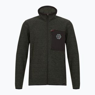 Bluză fleece pentru bărbați CMP 35H3907 Melange Knitted forest melange/black/ferrari red