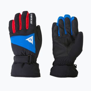 Mănuși de schi pentru copii Dainese Hp Scarabeo black taps/high risk red/lapi