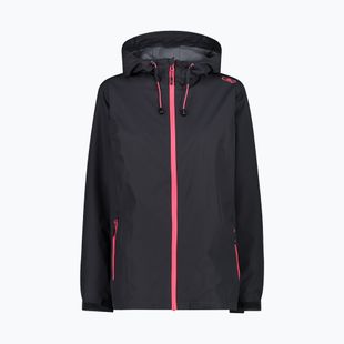 Geacă de ploaie pentru femei CMP 39X6636 Fix Hood antracite/gloss