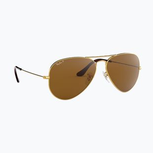 Ochelari de soare Ray-Ban Aviator Classic arista gold/brown polarized