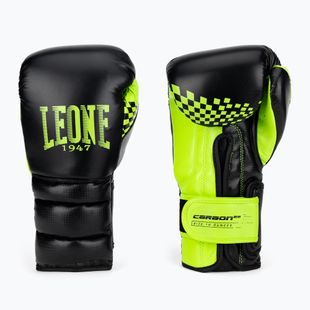 Mănuși de box Leone Carbon22 negru-verde GN222
