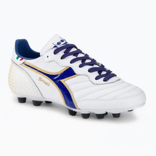 Ghete de fotbal pentru bărbați Diadora Brasil Italy OG GR LT+ MDPU alb/albastru/auriu