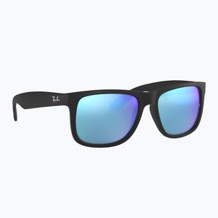 Ochelari de soare Ray-Ban Justin Classic matt black gum/blue mirror