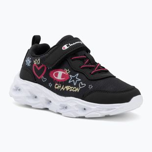 Încălțăminte pentru copii Champion Funfair Print G PS Low Cut new black/fluorescent pink/imperial light blue
