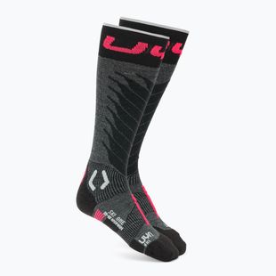 Șosete de schi pentru bărbați UYN Ski One Merino anthracite/pink