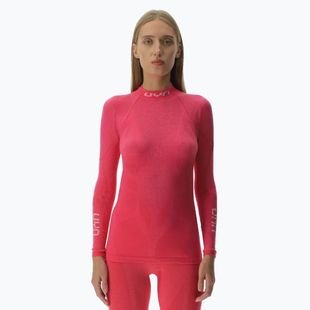 Bluză termică damă UYN Elevation Biomorph LS Turtle Neck pink yarrow