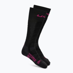Șosete de schi pentru femei UYN Ski Touring One Bio black/pink yarrow