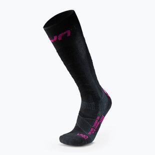 Șosete de schi pentru femei UYN Ski Touring One Bio black/pink yarrow