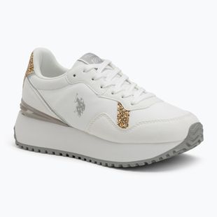 Încălțăminte pentru femei U.S. Polo Assn. BAYLE003C white/gold