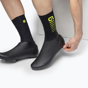 Apărători pentru încălțăminte de ciclism Alé Whizzy Winter black/fluo yellow