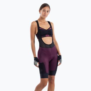 Pantaloni scurți de ciclism pentru femei Alé Stones Cargo Bibshorts plum