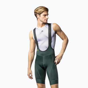 Pantaloni scurți de ciclism pentru bărbați  Alé Magic Colour Bibshorts forest green