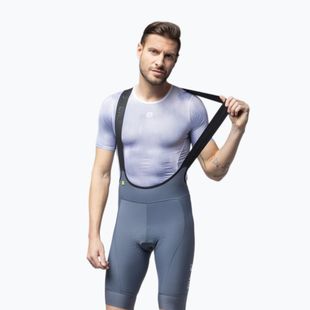 Pantaloni scurți de ciclism pentru bărbați Alé Magic Colour Bibshorts steel