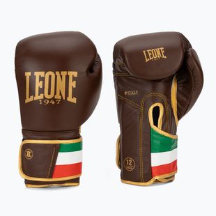 Mănuși de box LEONE 1947 Italy '47 black/white/brown