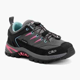 Încălțăminte de trekking pentru copii CMP Rigel 2.0 Low Waterproof grey/acquarius/pink fluo
