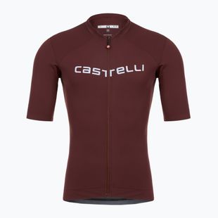 Tricou de ciclism pentru bărbați Castelli Prologo Lite deep bordeaux/ silver gray