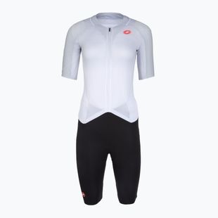 Combinezon de ciclism pentru femei Castelli Free Sanremo 3 SS in white/black