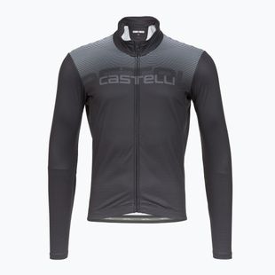 Longsleeve de ciclism pentru bărbați Castelli Apice Thermal dark gray/smoky gray/silver gray