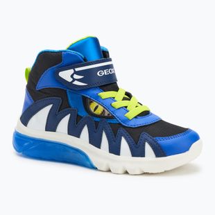 Pantofi pentru copii Geox Ciberdron navy/lime green