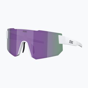 Ochelari de soare Bliz P005S matte white/smoke purple mirror