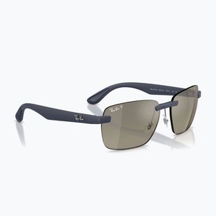 Ochelari de soare Ray-Ban RB4470 Polarized+ Lenses sand dark blue/grey gradient chromance