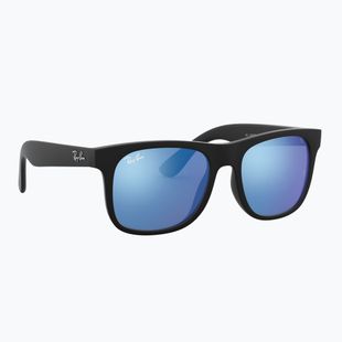 Ochelari de soare pentru copii Ray-Ban Justin matt rubber black/blue mirror