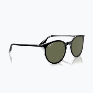 Ochelari de soare Ray-Ban RB2204 transparent black/green polarized