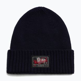 Căciulă de iarnă pentru bărbați Woolrich Legacy Patch Beanie melton blue