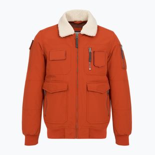 Geacă pentru bărbați  Aeronautica Militare 252AB3024UCT03151 Lth clay orange