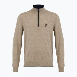 Pulover pentru bărbați Aeronautica Militare 1/2 Zip sand melange