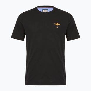 Tricou pentru bărbați Aeronautica Militare 252TS1580UJ00372 Basic Crewneck jet black