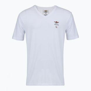 Tricou pentru bărbați Aeronautica Militare AM1UTI006 V-Neck white
