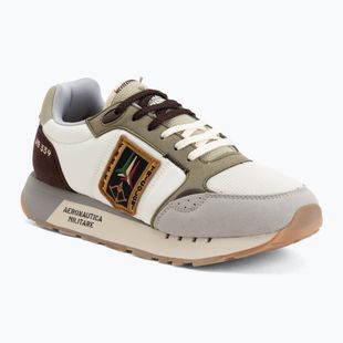 Încălțăminte pentru bărbați Aeronautica Militare SC0292UCT03331 off white/green/brown/grey
