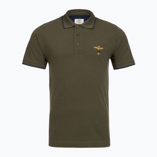 Tricou polo pentru bărbați Aeronautica Militare 262PO1308UP00082 Polo verde scuro