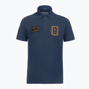 Tricou pentru bărbați Aeronautica Militare PO1927UP00191 Polo titan avio
