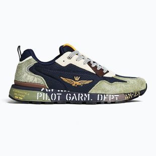 Încălțăminte pentru bărbați Buty Aeronautica Militare 262SC0276UCT03546 Furry verde/blu