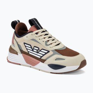 EA7 Pantofi Emporio Armani Ace Runner zi ploioasă/negru iris/emperador/terracotta