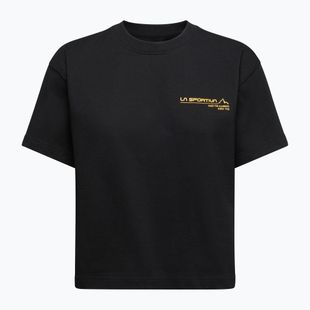Tricou de cățărare pentru femei La Sportiva Since 1928 Crop black/yellow