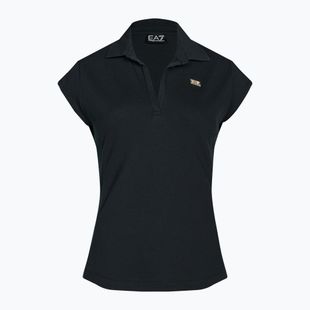 Tricou polo pentru femei EA7 Emporio Armani Train Costa Smeralda albastru marin