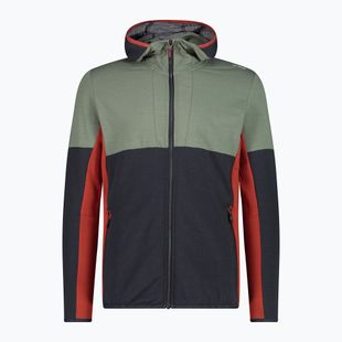 Bluză pentru bărbați CMP Zip Hood antracite/salvia