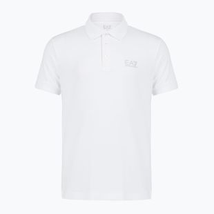 Tricou polo pentru bărbați EA7 Emporio Armani Core Identity Polo white / silver logo