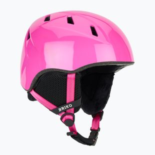 Cască de schi pentru copii Briko Makalu Jr shiny pink/white