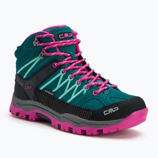 Încălțăminte de trekking pentru junior CMP Rigel Mid lake / pink fluo