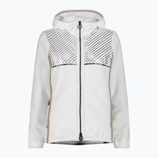 Hanorac cu glugă CMP Fix Hood Fleece Sweatshirt pentru femei alb 32H0386/A001