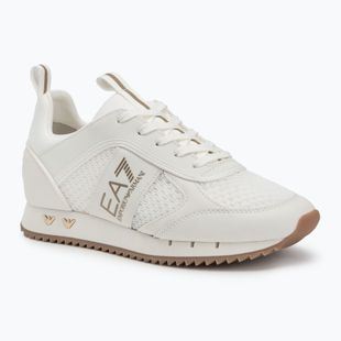 Încălțăminte EA7 Emporio Armani Black & White Laces triple off wht/gold