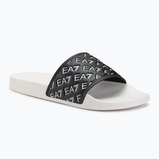 Papuci EA7 Emporio Armani Water Sports All Over black / white