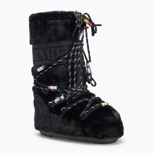Ghete de zăpadă Moon Boot Icon Faux Fur Beads black