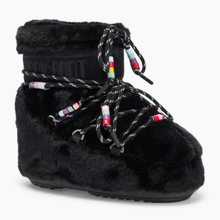 Ghete de zăpadă pentru femei Moon Boot Icon Low Faux Fur Beads black